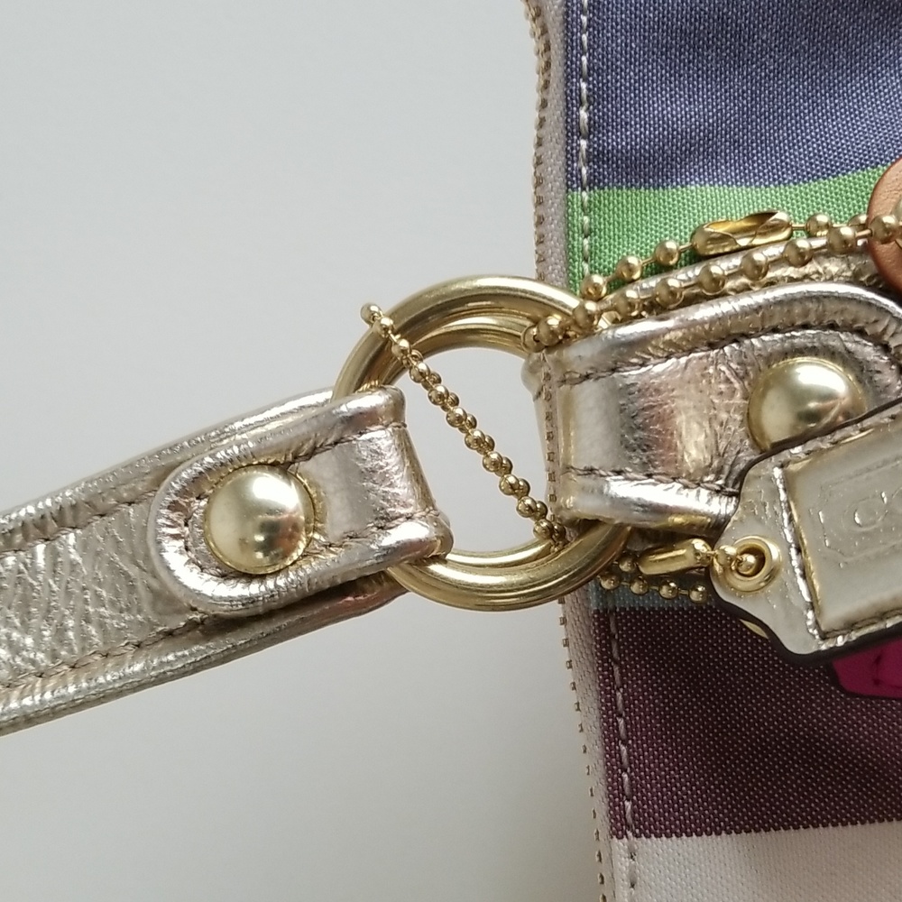 Coach Legacy Stripe Tote Y2K Extra Large Brand New Rainbow Hues - Picture 10 of 16